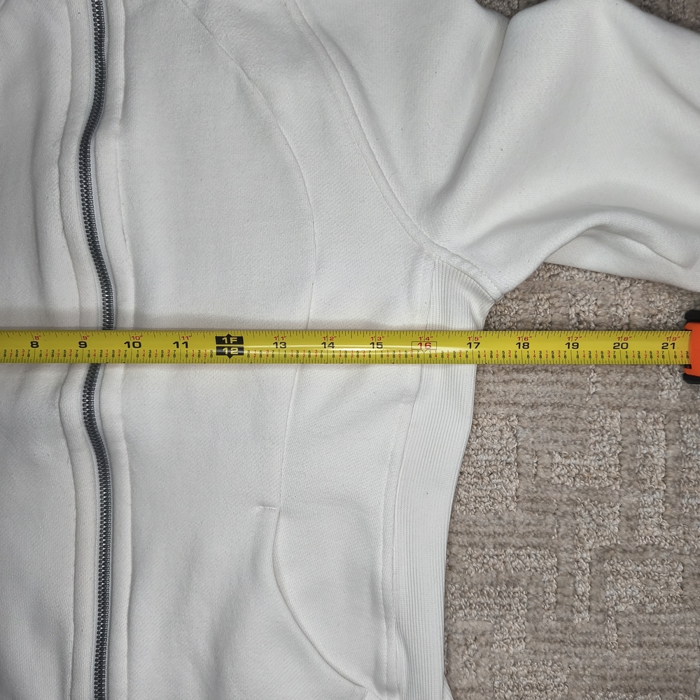 Lululemon Women's Scuba Hoodie Size 6 White Full Zip Jacket - Picture 3 of 9
